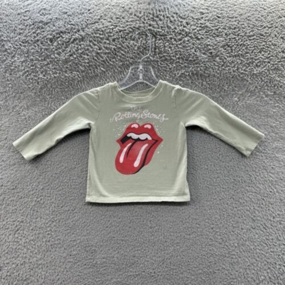 Rolling Stones‎ Graphic T-Shirt Baby Boys Size 18 Months Green Graphic T-Shirt